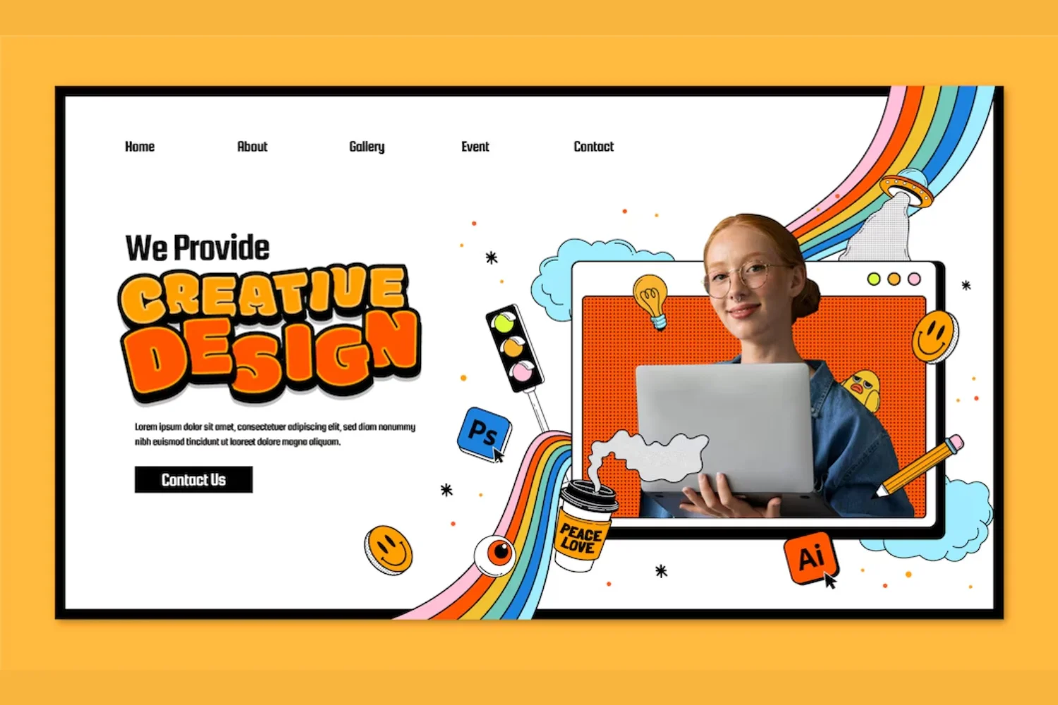 A colorful representation of fun websites featuring interactive games, quirky tools, and creative platforms to enjoy online.