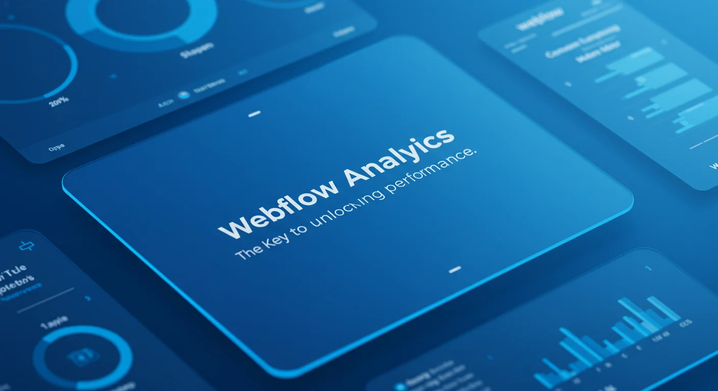 A detailed dashboard showing Webflow analytics and user engagement metrics.