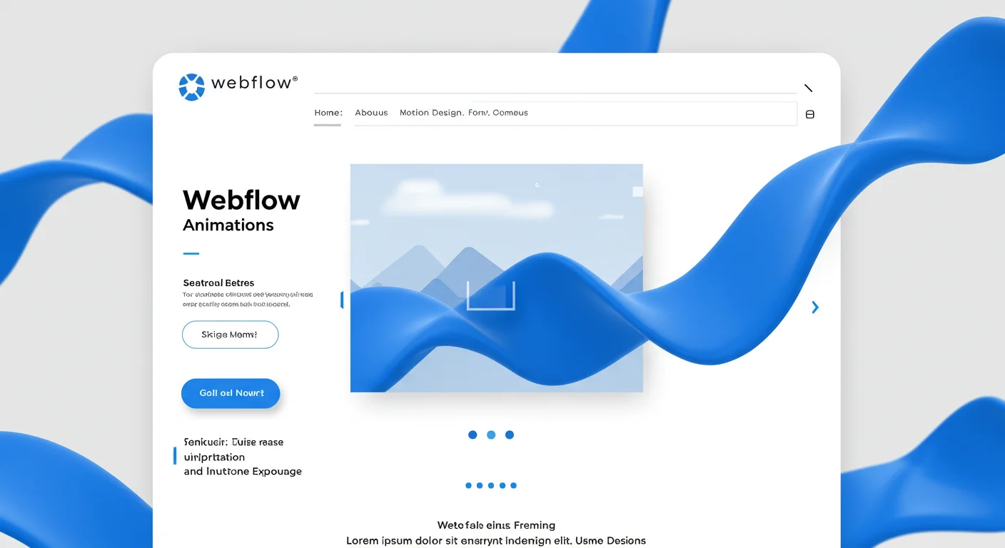 A detailed guide on Webflow animations and interactions for dynamic web design.