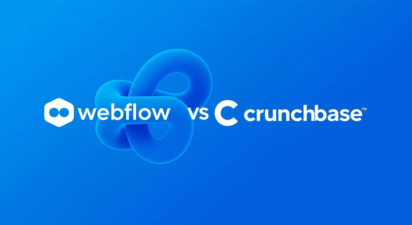 Webflow's Crunchbase profile featuring company data, funding rounds, and market impact.