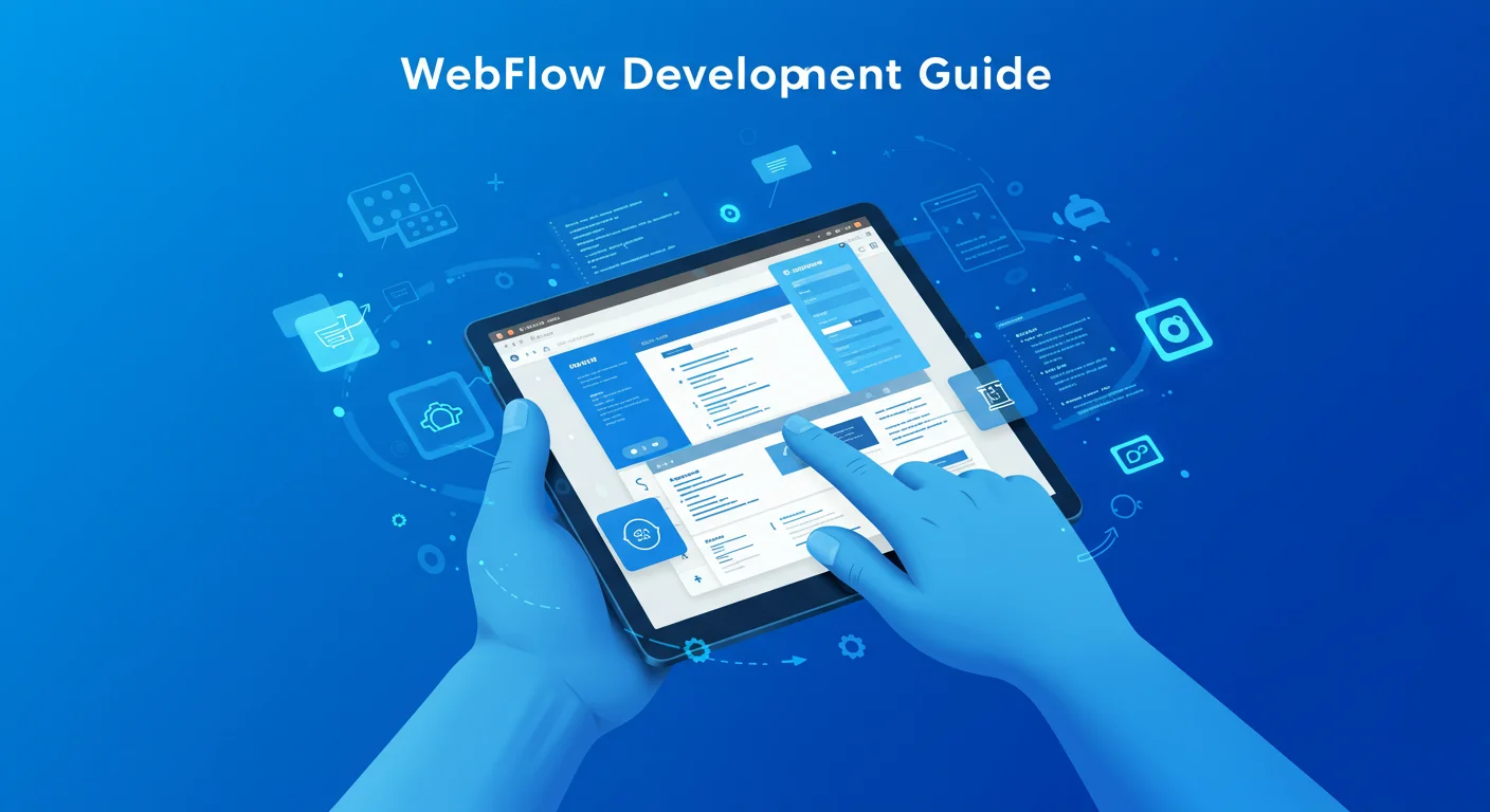 Webflow development platform showcasing responsive website design