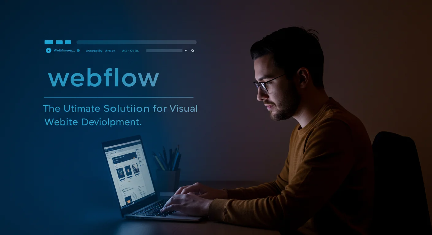 Webflow no-code platform empowering users to build websites visually without coding.