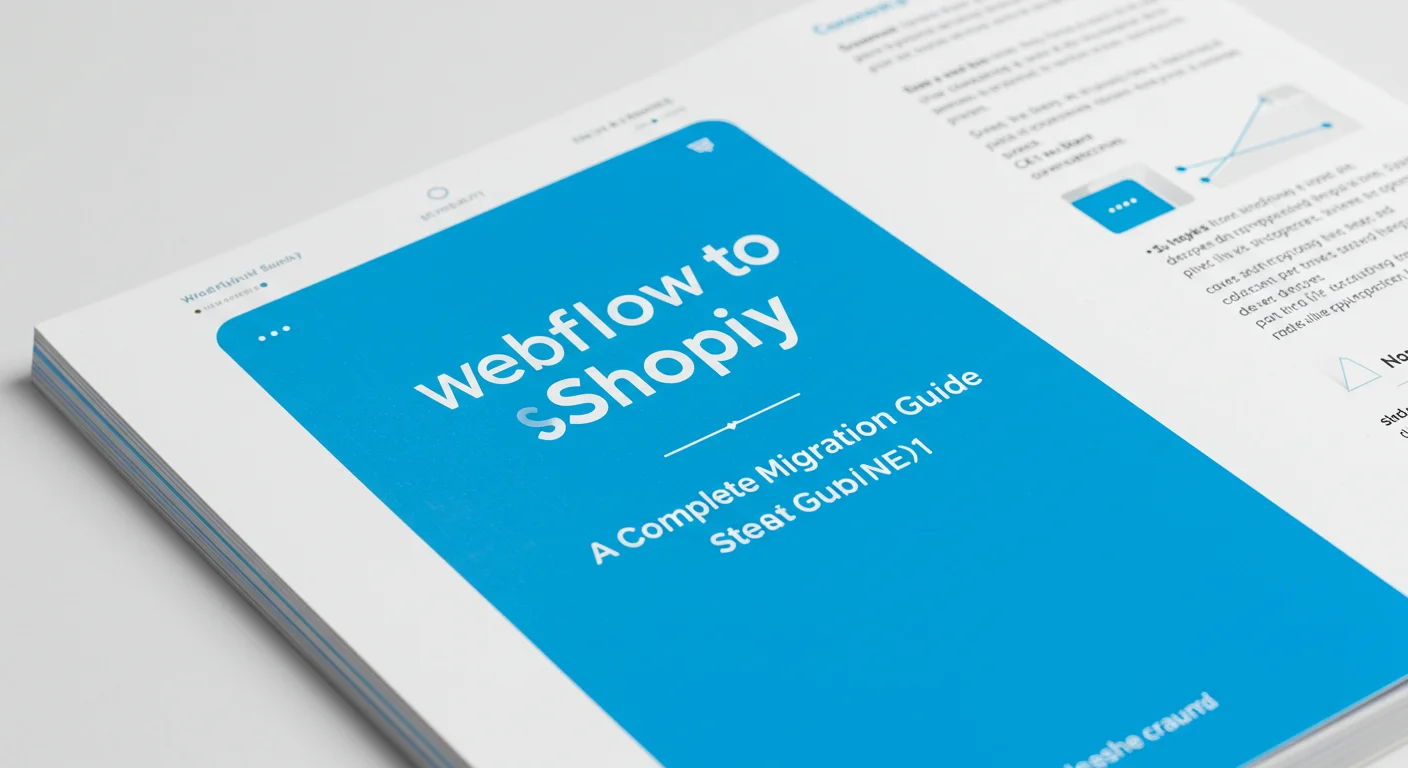 Seamless migration process from Webflow to Shopify with eCommerce and design features.