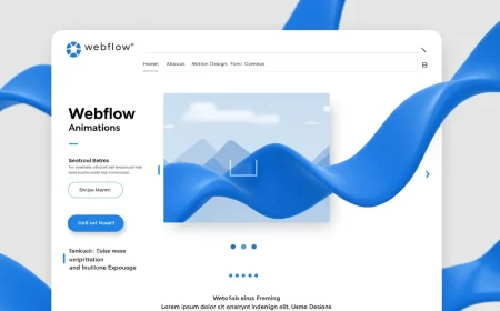 A detailed guide on Webflow animations and interactions for dynamic web design.