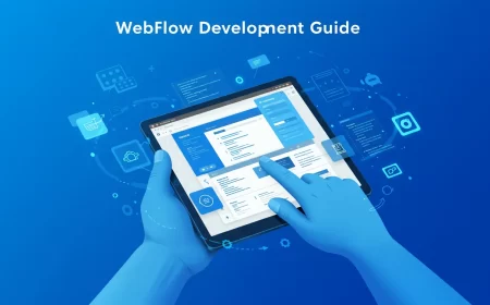 Webflow development platform showcasing responsive website design