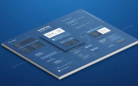 Webflow export code process showing HTML, CSS, and JavaScript files ready for download.