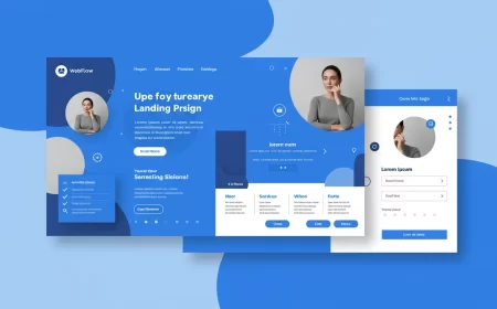 A Webflow landing page template showcasing a sleek and conversion-focused design.