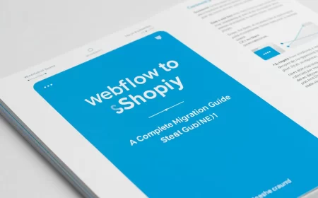 Seamless migration process from Webflow to Shopify with eCommerce and design features.